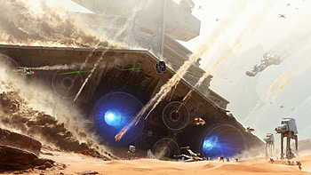 Battle of Jakku , Star Wars concept art HD wallpaper