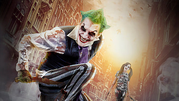 Joker And Harley Cosplay Digital Art , joker, harley-quinn, superheroes, cosplay, artist, artwork, digital-art, dribbble HD wallpaper