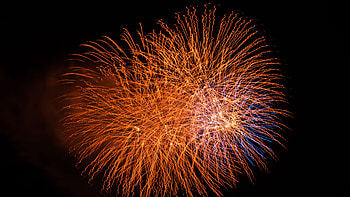 Colorful Fireworks Explosions Sparks Black Sky Dark Background Dark Background HD wallpaper