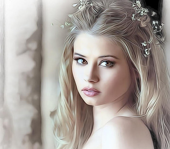 Pretty girl, girl, blonde, pretty, bride HD wallpaper