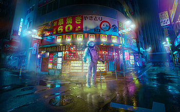 Strange Times , artist, artwork, digital-art, neon HD wallpaper