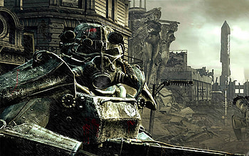 previous fallout 3 . Brotherhood Of Steel Soldier HD wallpaper