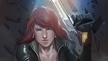 Black Widow Art, black-widow, artist, digital-art, superheroes, behance HD wallpaper