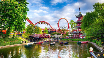 Tivoli Gardens, European landmarks quiz, Recognize the , Traveller challenge HD wallpaper