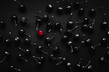 Sweet Cherry, Cherry, Berries, Minimalism, Contrast HD wallpaper
