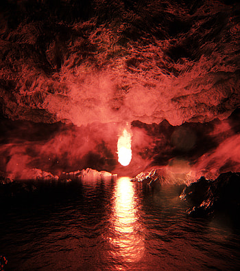 Water, Dark, Shine, Light, Bright, Cave, Underground HD phone wallpaper