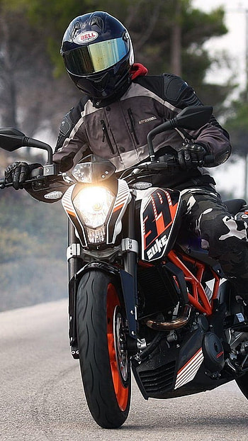 Duke Bike, Road, Background HD phone wallpaper