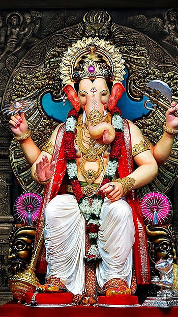 Ganpati, aathesh, god, devotional, bhakti HD phone wallpaper