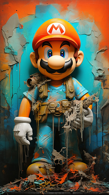 Cool Mario for s, Mario, video game, surreal HD phone wallpaper