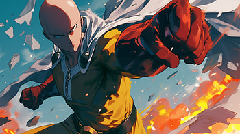 Saitama's Power Punch, Anime, One-Punch Man, Saitama (One-Punch Man) HD wallpaper