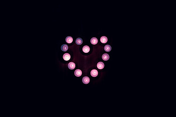 Love, Candles, Shine, Light, Heart HD wallpaper