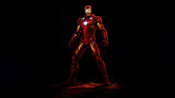 Majestic Iron Man, iron-man, superheroes, artwork, art, digital-art, ai, dark, black HD wallpaper