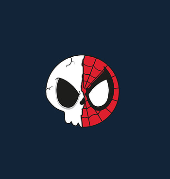 Spider-skull, spiderman, headshot, minimal HD phone wallpaper