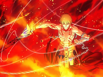 Gilgamesh, fate hollow atariax, fate stay night, fire HD wallpaper
