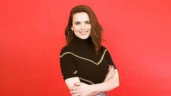 Hayley Atwell, Red head, Smile, Dual wide HD wallpaper