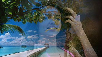 Miranda Kerr, Krajobraz, Grafika, Miranda, Kerr HD wallpaper