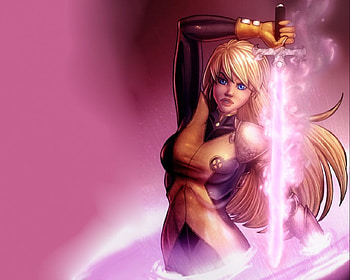 Magik, sword, blonde, fantasy, x-men, girl, mutant HD wallpaper