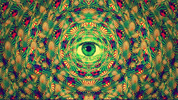The eye, pink, abstract, green, texture, luminos, eye HD wallpaper
