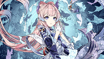 Sangonomiya Kokomi: Genshin Impact Girl Magic, Genshin Impact, video game, girl, Sangonomiya Kokomi HD wallpaper
