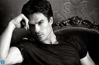 Ian Somerhalder, white, black, man, actor, bw HD wallpaper