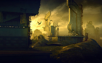 Abandoned Industrial Zone , artist, artwork, digital-art, artstation HD wallpaper