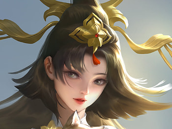 Fantasy girl, face, girl, fantasy, hanji HD wallpaper
