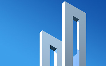 Minimal, modern and simple architecture, blue sky HD wallpaper