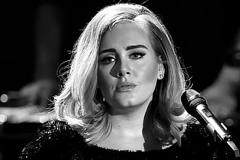 Adele, Black and white , Timeless appeal, Striking contrast HD wallpaper