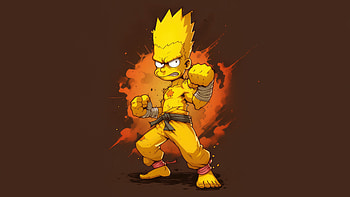 Bart Simpson Minimalist , bart-simpson, the-simpsons, cartoons, artist, artwork, digital-art, animated-tv-series, minimalism, minimalist HD wallpaper