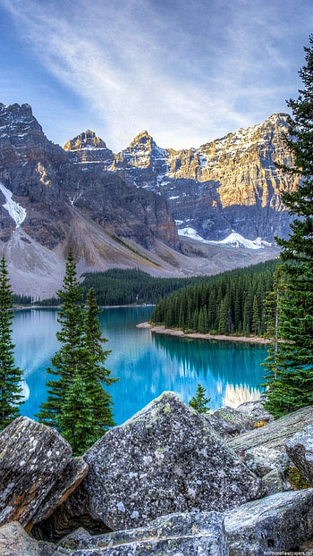 Crystal clear lakes, Reflections on water, Serene shores, Calm and peaceful HD phone wallpaper