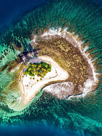 Island beach aerial view, Best nature scenery HD phone wallpaper