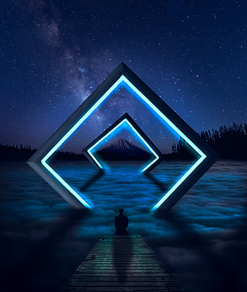 Frame, cloud, fantasy, nightsky HD phone wallpaper