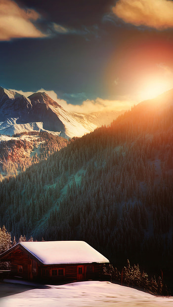 Alps , France mountain sunset HD phone wallpaper