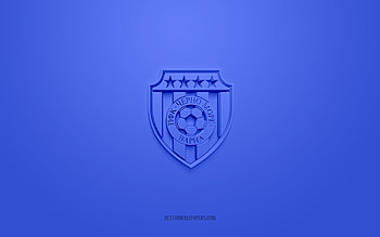 PFC Cherno More Varna, creative 3D logo, blue background, Bulgarian First League, 3d emblem, Bulgarian football team, Bulgaria, 3d art, Parva liga, football, PFC Cherno More Varna 3d logo HD wallpaper