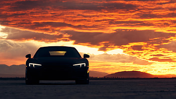 Audi R8 Sunset, audi-r8, cars, behance HD wallpaper