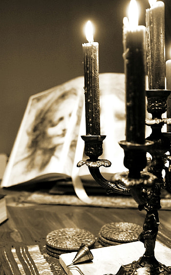 Black candelabra , Elegant decor, Classic style, Candlelight romance HD phone wallpaper