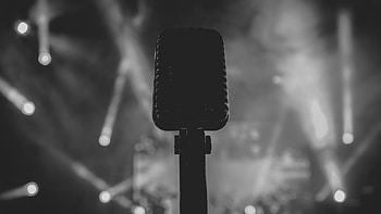 Black and white aesthetic, Audio equipment, Podcasting gear, Stylish micro HD wallpaper