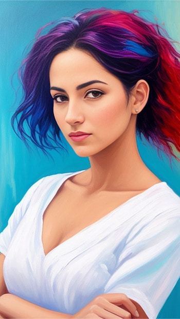 oil painting, portrait HD phone wallpaper