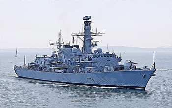 HMS Portland, F79, , vector art, HMS Portland drawing, creative art, HMS Portland art, vector drawing, abstract ships, HMS Portland F79, Royal Navy HD wallpaper
