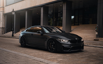 2022, BMW M4, , exterior, matt black coupe, black bmw f82, matt black M4, tuning F82, tuning M4, German cars, BMW HD wallpaper