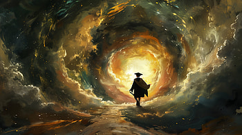Graduate's Journey into the Future, graduation, fantasy, journey, light HD wallpaper