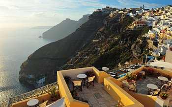City, Sunset, Architecture, Greece, Santorini, House, , Scenic, Building, Cliff, Cloud, Landscape, Ocean, Sky, Town HD wallpaper