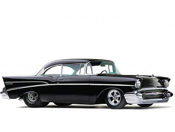 1957-Chevy-Bel-Air, Pro Street, Black, Classic, GM HD wallpaper