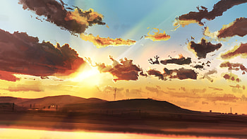 Clouds, landscape, art HD wallpaper