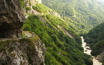Nature, Rivers, Mountains, Forest, Russia, Gorge, Circassian, Cherkes HD wallpaper
