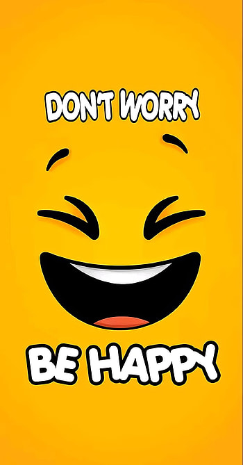 Sunny Smile: Don't Worry, Be Happy Emoji, emoji, yellow HD phone wallpaper