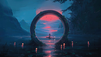A Boys Pathway Adventure In Circles, artist, artwork, digital-art, artstation HD wallpaper