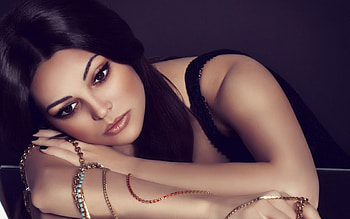 Beauty, jewel, black, model, make-up, girl, woman HD wallpaper