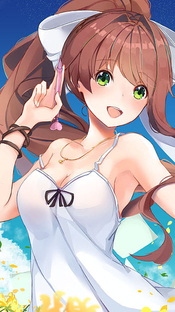 Monika (DDLC) — Seaside Summer , video game, Doki Doki Literature Club! HD phone wallpaper