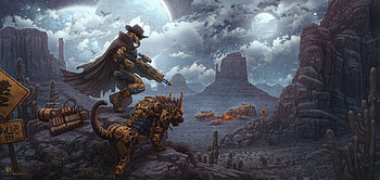 Scifi Artwork Bounty Hunter, scifi, artist, artwork, digital-art, deviantart HD wallpaper